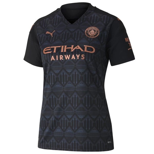 Camiseta Manchester City 2ª Mujer 2020-2021 Negro